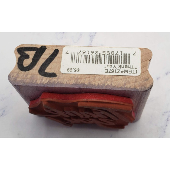 Thank You! Phrase in Brushstroke Font Posh Impressions Rubber Stampede Stamp - Picture 4 of 7